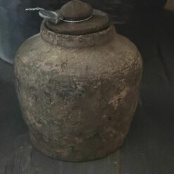 Oud Houten Potje deksel Hoffz