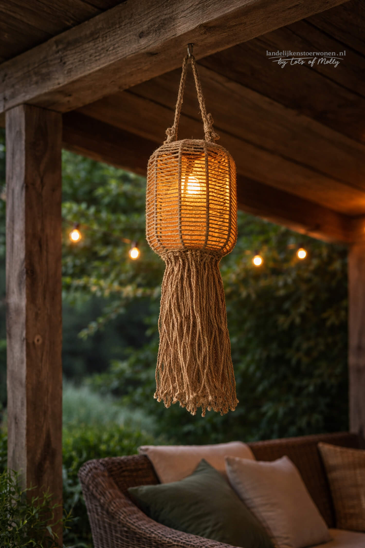 Solar LED touwlamp Korf hoog