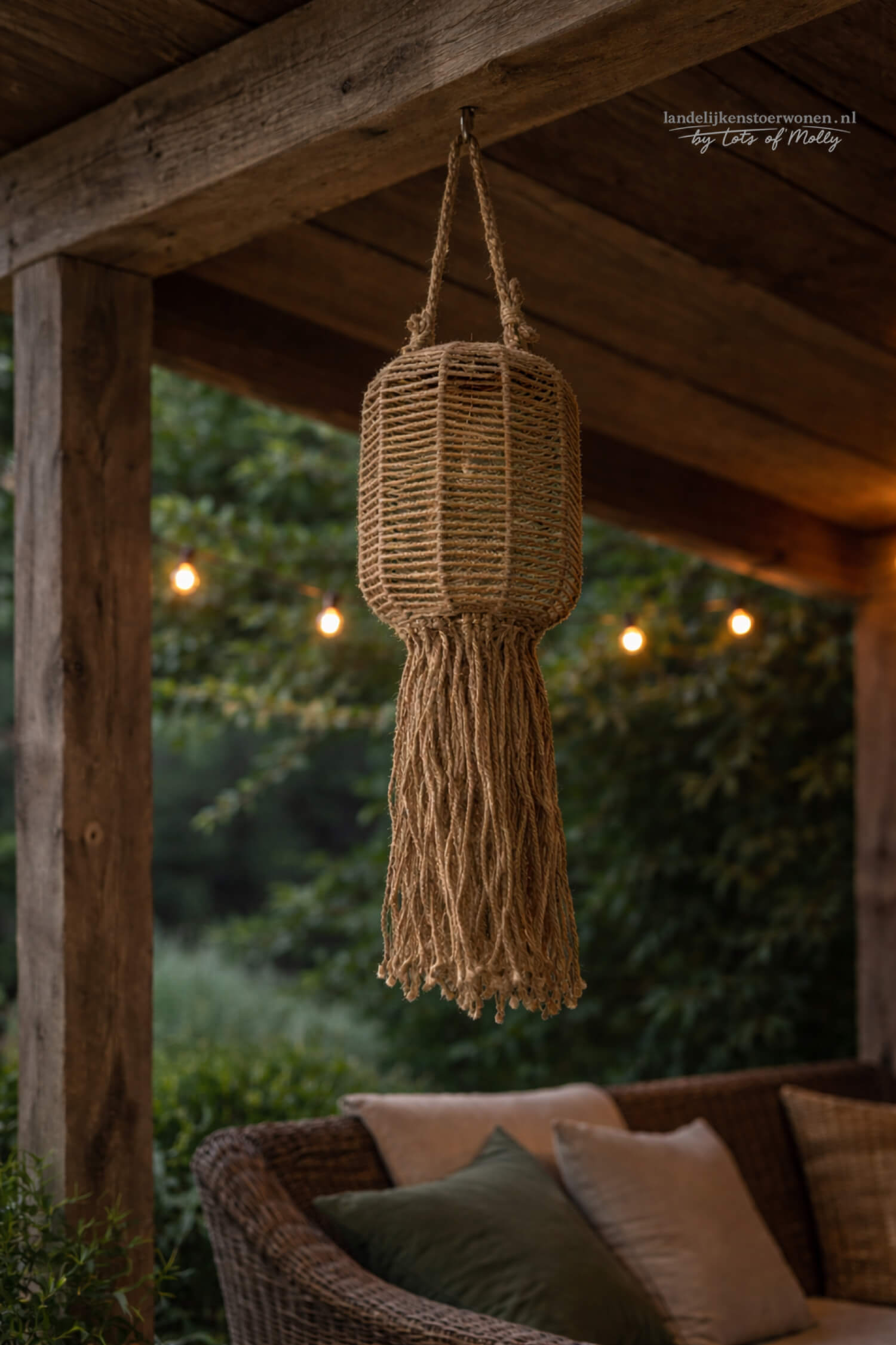 Solar LED touwlamp Korf hoog