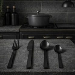 Bestek mat zwart Gusto