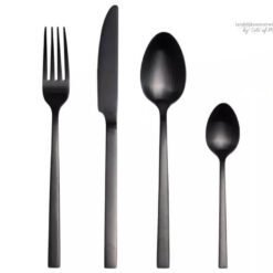 Bestek mat zwart Gusto