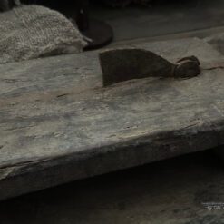 Authentieke houten kokosnootsnijder