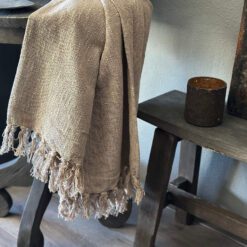 Katoenen Plaid Beige 160x130