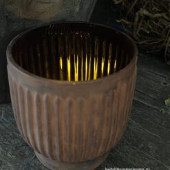 Windlicht Glas Roest