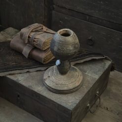 Antiek Houten Oliepotje Hoffz