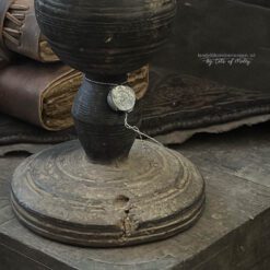 Antiek Houten Oliepotje Hoffz