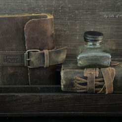 Antieke Glazen inktpotje deksel Hoffz