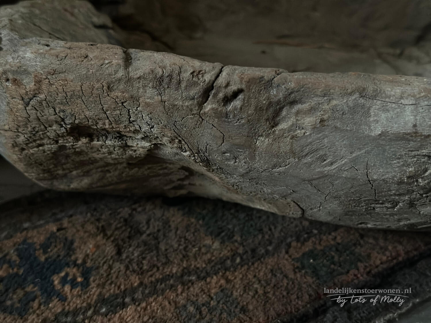 Houten bak met steel Hoffz