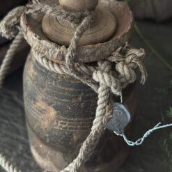 Oud Houten Kruikje Deksel Hoffz 20