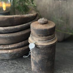 Oud Houten Kruikje Deksel Hoffz 22 3