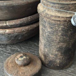 Oud Houten Kruikje Deksel Hoffz 22 3