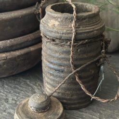 Oud Houten Kruikje Deksel Hoffz 22 4