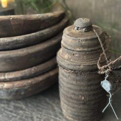 Oud Houten Kruikje Deksel Hoffz 22 4