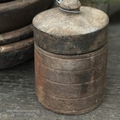 Oud Houten Kruikje Deksel Hoffz 22 5