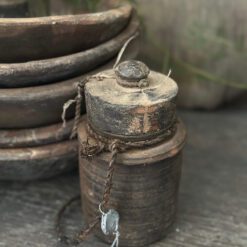 Oud Houten Kruikje Deksel Hoffz 22 6