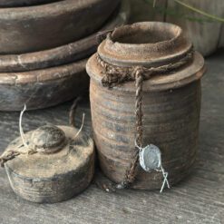 Oud Houten Kruikje Deksel Hoffz 22 6