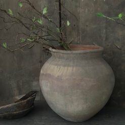 Oude Antieke Waterpot Grijs Terra