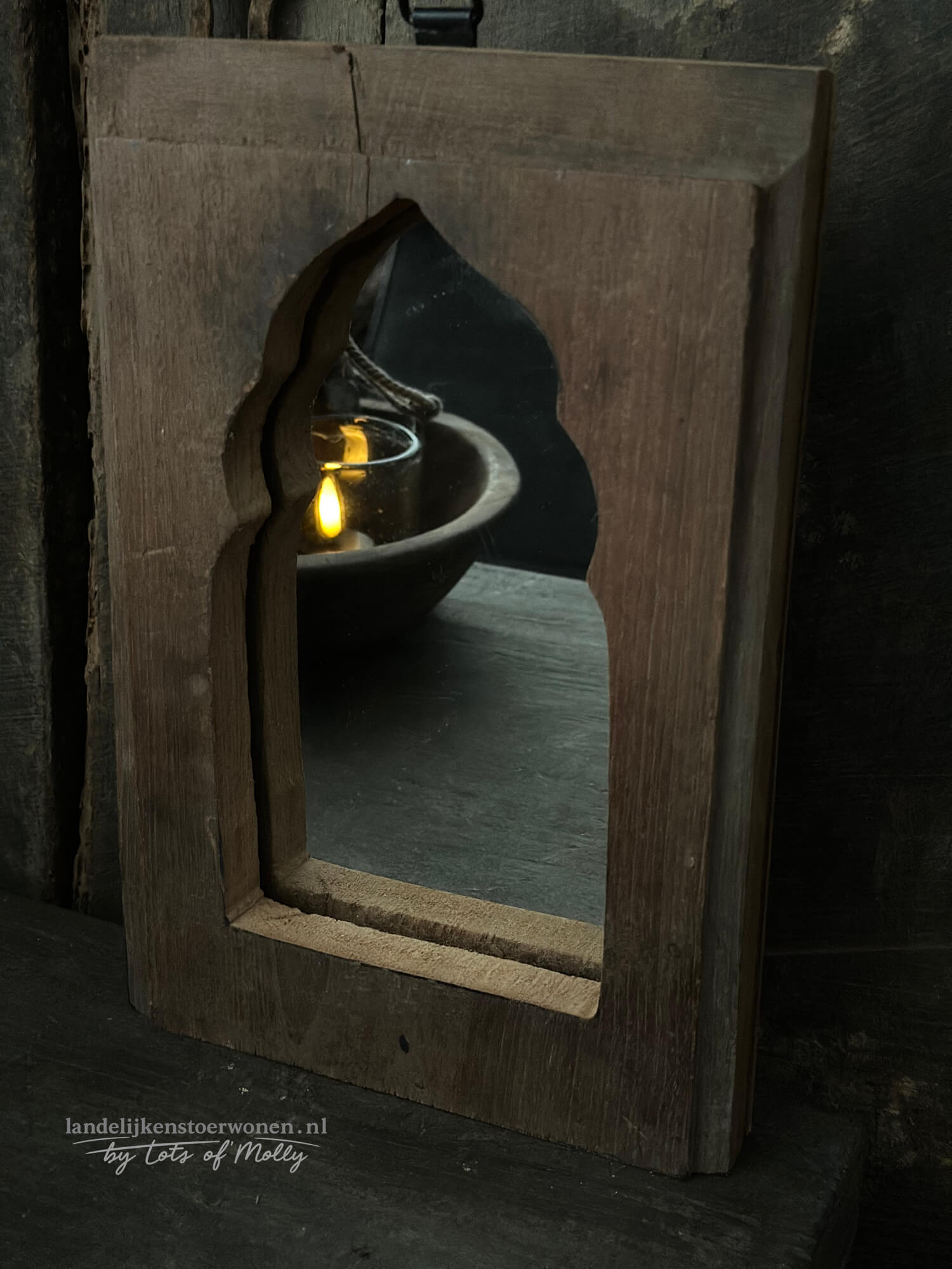 Houten Spiegeltje Marakesh 1