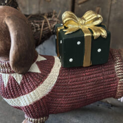 Decoratie teckel Kerst Cadeau