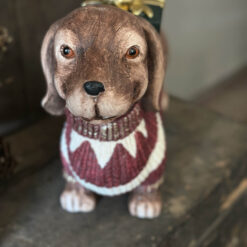 Decoratie teckel Kerst Cadeau