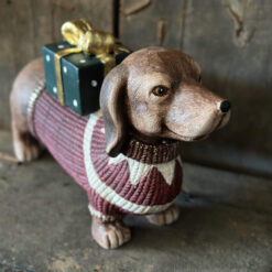 Decoratie teckel Kerst Cadeau