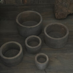 Set van 5 houten bakjes