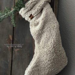 Teddy Kerstsok Taupe